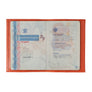 Louis Cuir Grainé Porte Passeport Corail Bohème Personnalisé