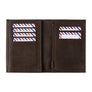 VICTOR Nubuck leather junior wallet Burnished Earth