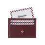 Georges 2.0 Vegetable Leather Card Holder Red Vine
