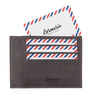 PAUL Cuir nubuck Porte-cartes Nuage Gris Personnalisé