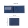 Arthur Fish Leather and Nubuck Leather Personalized Blue Moon Italian Wallet