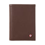 VICTOR Grained leather junior wallet Terre Brunie personalized