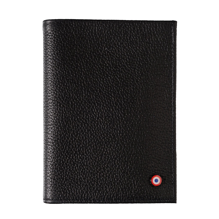 Albert Grained Leather Large Wallet Black It's Black Personalized