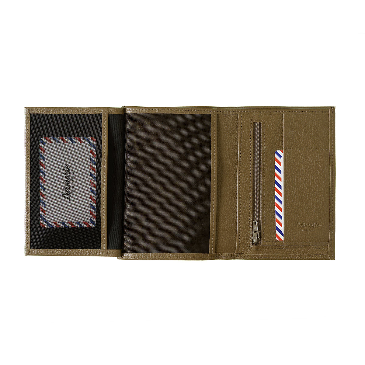 Albert Cuir Grainé Grand portefeuille Café Viennois