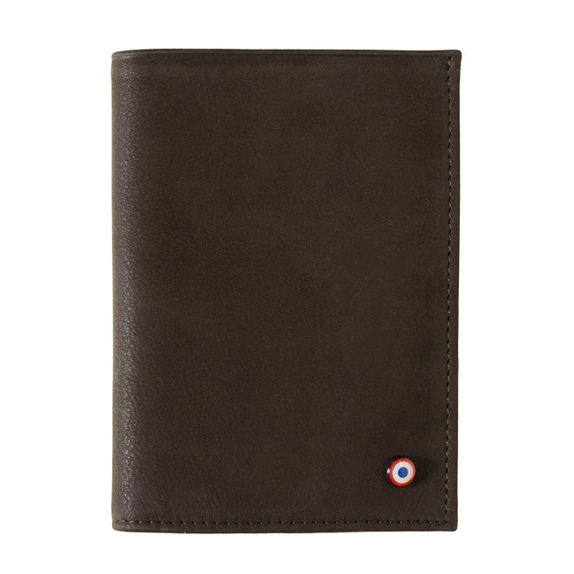Albert Grained Leather Large Burnished Earth Wallet