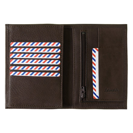 Albert Grained Leather Large Burnished Earth Wallet