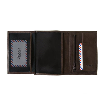Albert Grained Leather Large Burnished Earth Wallet