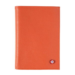 Albert Grained Leather Large Wallet Coral Bohemian