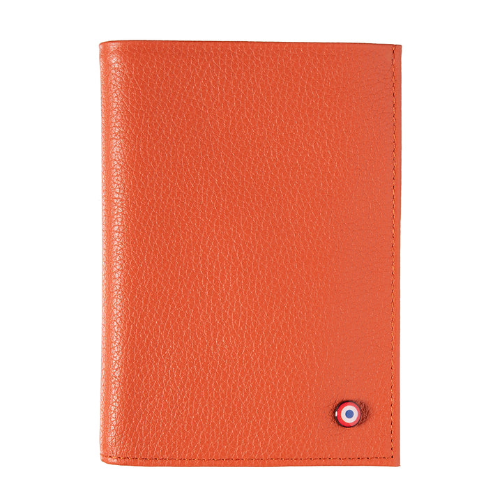 Albert Grained Leather Large Wallet Coral Bohemian