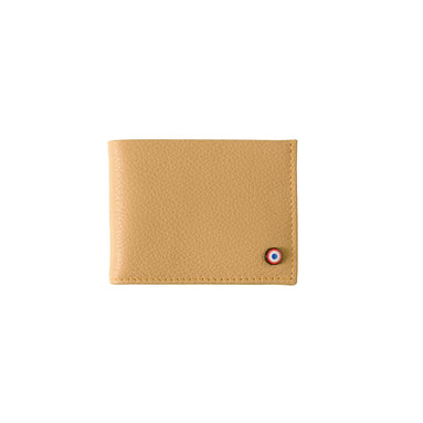 Anatole Cuir Grainé portefeuille RFID Cumin Sucré