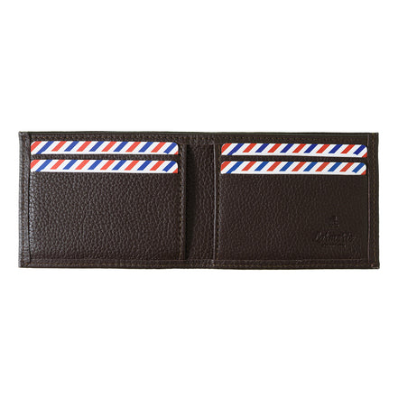 Anatole Cuir Grainé portefeuille RFID Terre Brunie Personnalisé