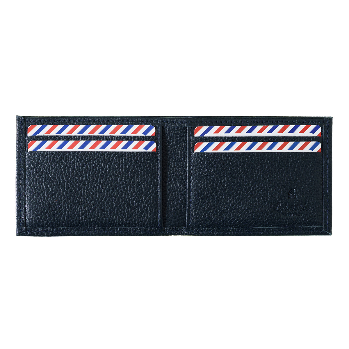 Anatole Cuir Grainé portefeuille RFID Lune Bleue Personnalisé