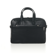 Antoine Grained Leather Briefcase Black is Black