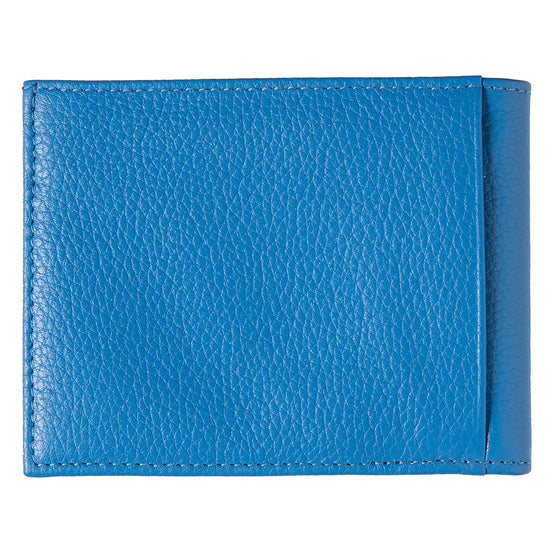 ARTHUR 2.0 Grained Leather Italian Wallet Sky Blue Personalized