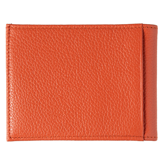 ARTHUR 2.0 Grained Leather Italian Wallet Coral Bohemian Personalized