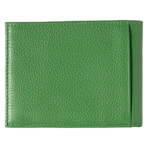 ARTHUR 2.0 Grained Leather Italian Wallet Meadow Green Personalized