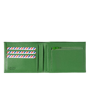 ARTHUR 2.0 Grained Leather Italian Wallet Meadow Green Personalized