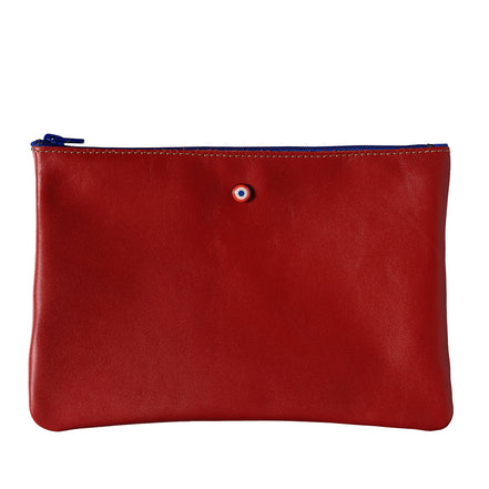 CAMILLE Cuir de vachette Upcyclé Rubis Rouge