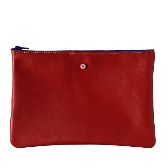 CAMILLE Cuir de vachette Upcyclé Rubis Rouge