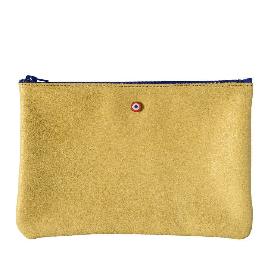 CAMILLE Upcycled cowhide leather Soleil Yellow