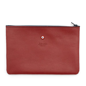 CAMILLE - For the Élysée pouch Smooth leather Red Vine Personalized