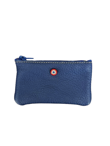 EMILE Cuir de vachette Upcyclé Mer Indigo