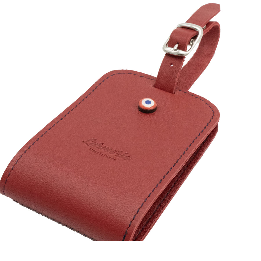 JULES - For the Élysée address holder Smooth leather Red vine