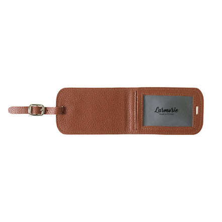 Jules Grained Leather Personalized Blue Sky Address Holder 