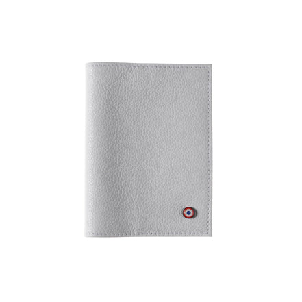 Louis Grained Leather Personalized White Snowflake Passport Holder