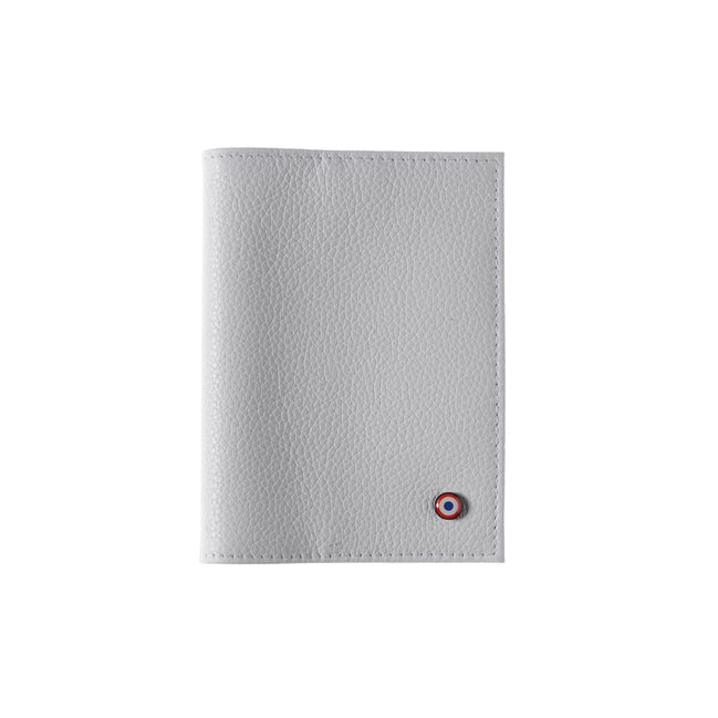 Louis Grained Leather Personalized White Snowflake Passport Holder