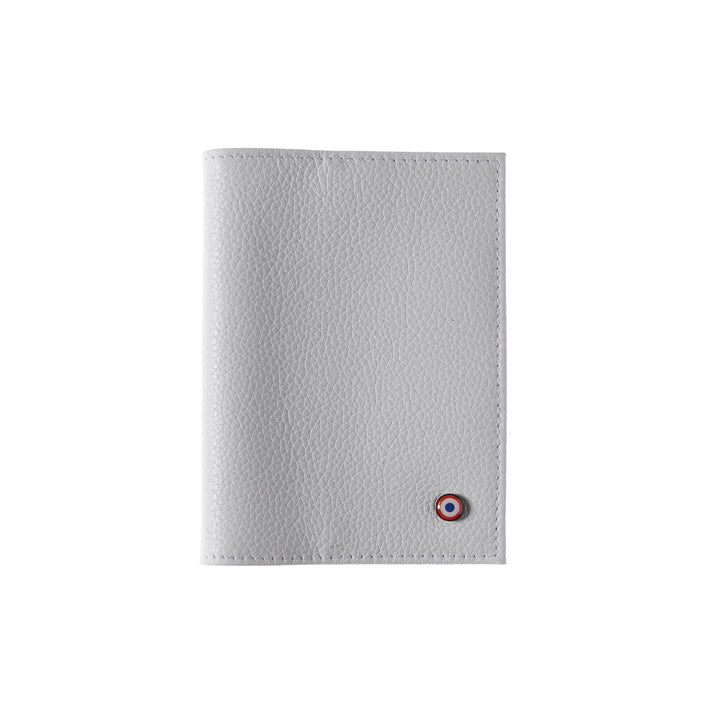 Louis Grained Leather White Snowflake Passport Holder