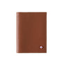 Louis Grained Leather Passport Holder Blue Sky