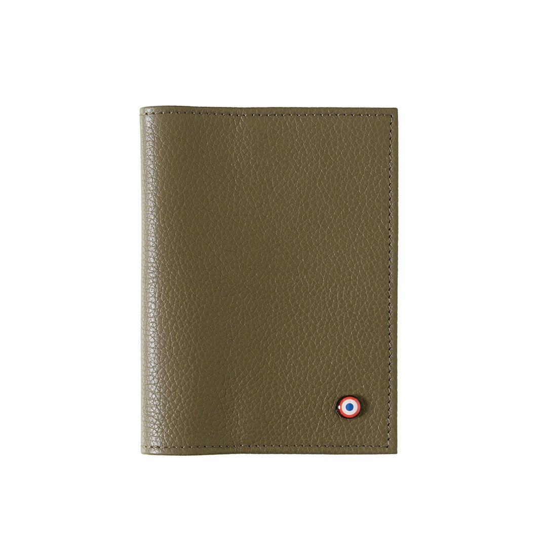 Louis Cuir Grainé Porte Passeport Café Viennois Personnalisé
