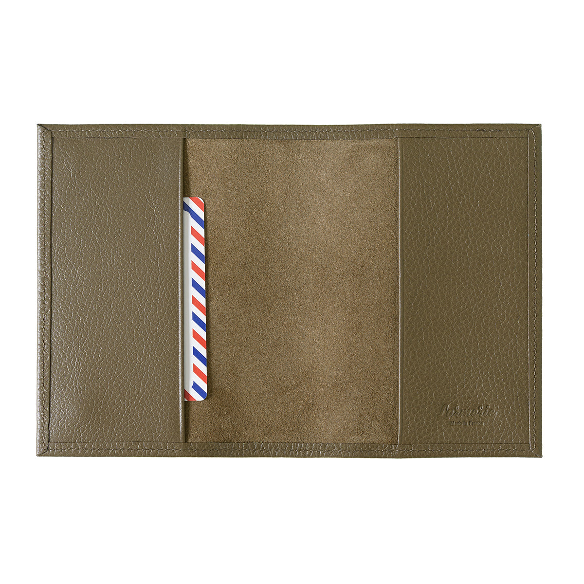 Louis Cuir Grainé Porte Passeport Café Viennois Personnalisé