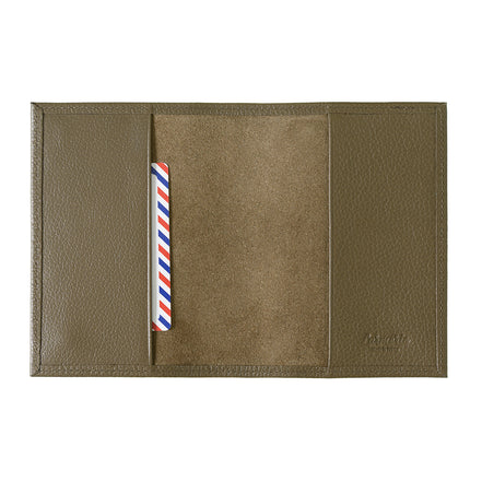 Louis Cuir Grainé Porte Passeport Café Viennois Personnalisé
