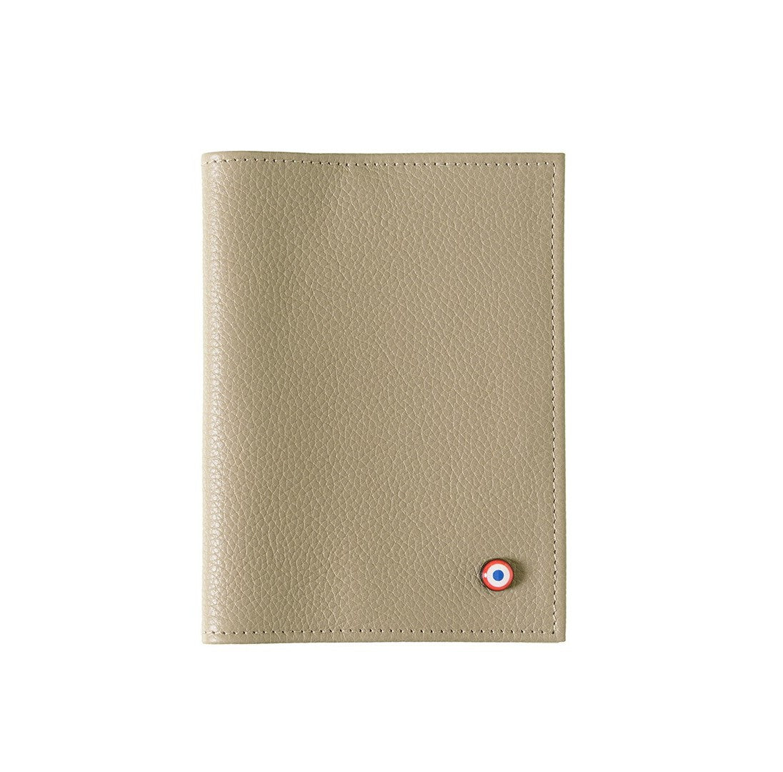 Louis Grained Leather Personalized Blue Moon Passport Holder