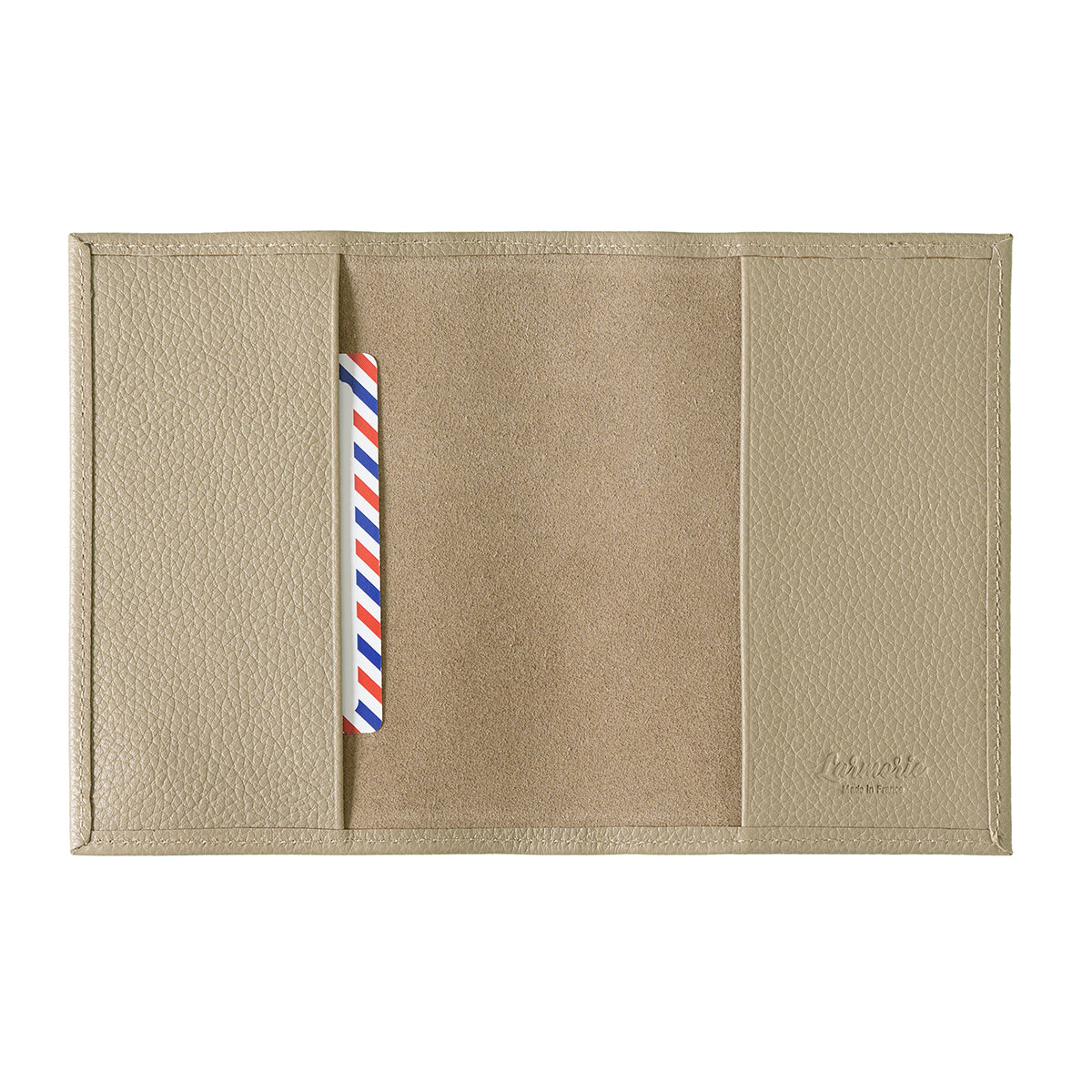 Louis Grained Leather Personalized Blue Moon Passport Holder