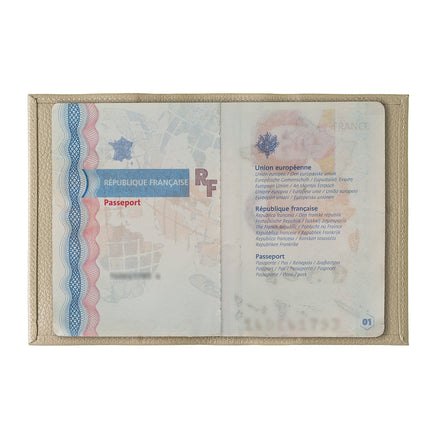 Louis Grained Leather Personalized Blue Moon Passport Holder