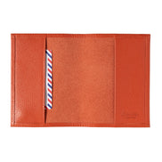 Louis Cuir Grainé Porte Passeport Corail Bohème Personnalisé