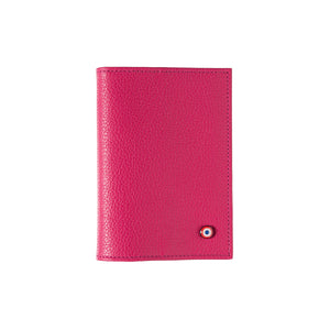 Louis Grained Leather Passport Holder Vie en Rose