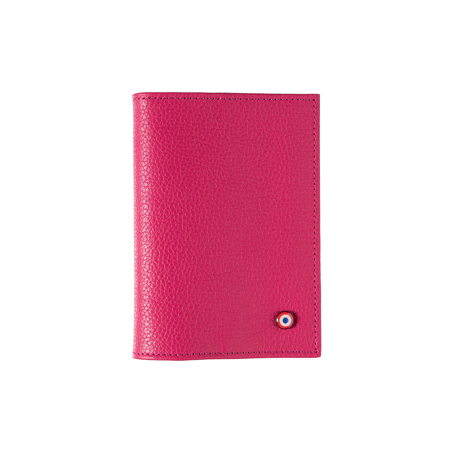 Louis Grained Leather Passport Holder Vie en Rose