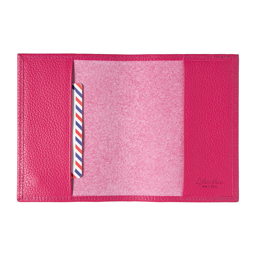 Louis Grained Leather Personalized Vie en Rose Passport Holder