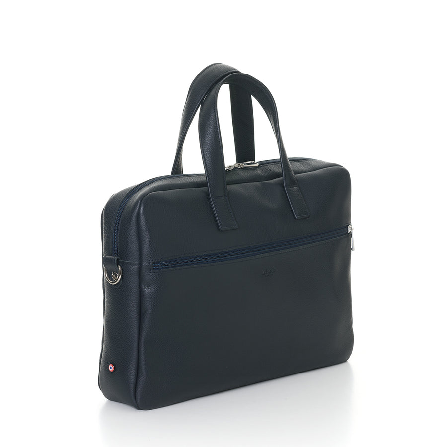 Antoine Grained Leather Lune Bleue Briefcase