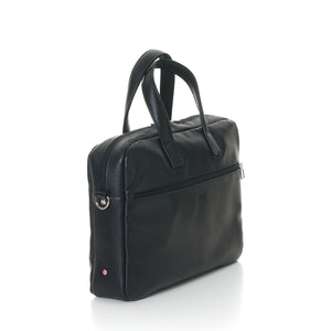 Antoine Grained Leather Briefcase Black is Black