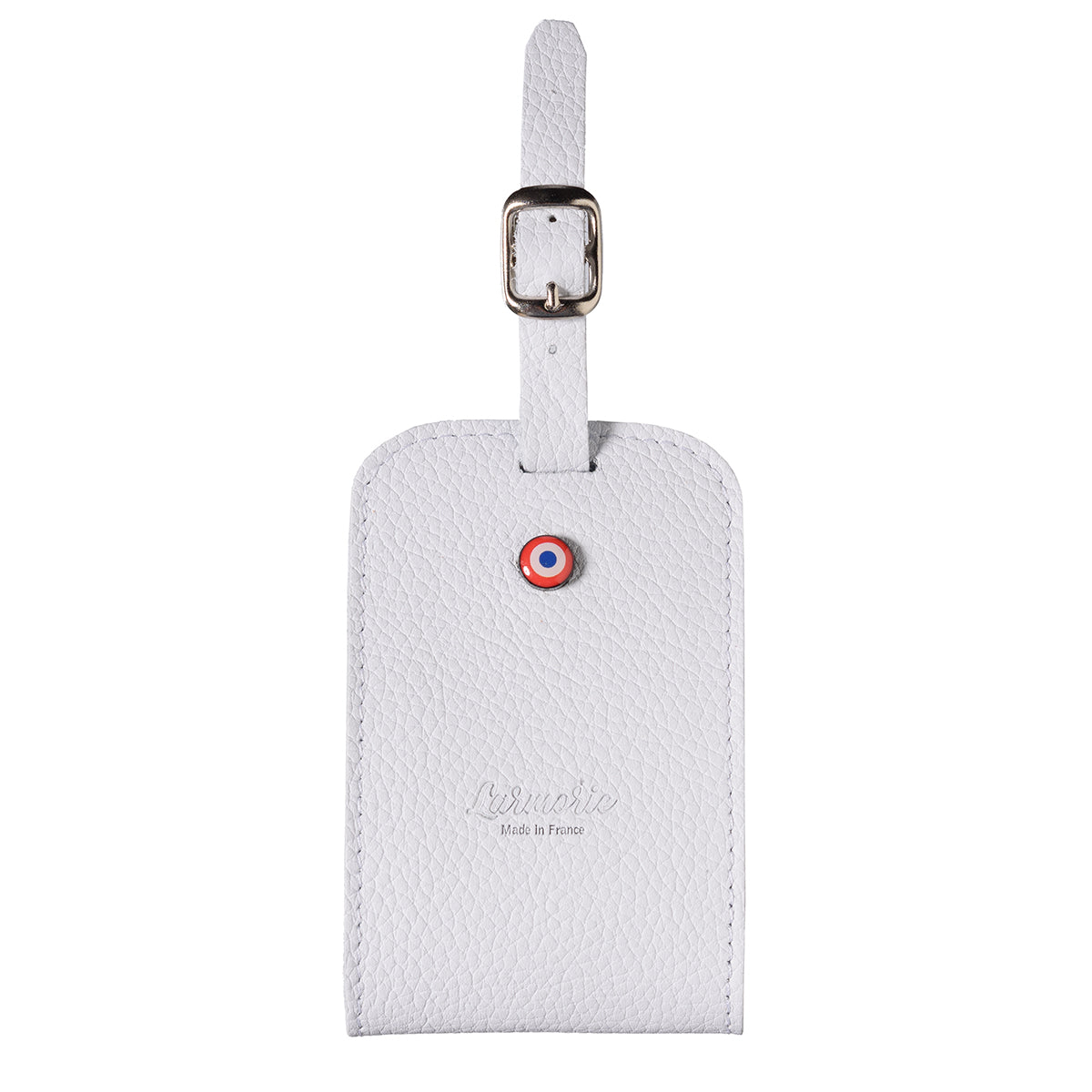 Jules Grained Leather Personalized White Snowflake Address Holder