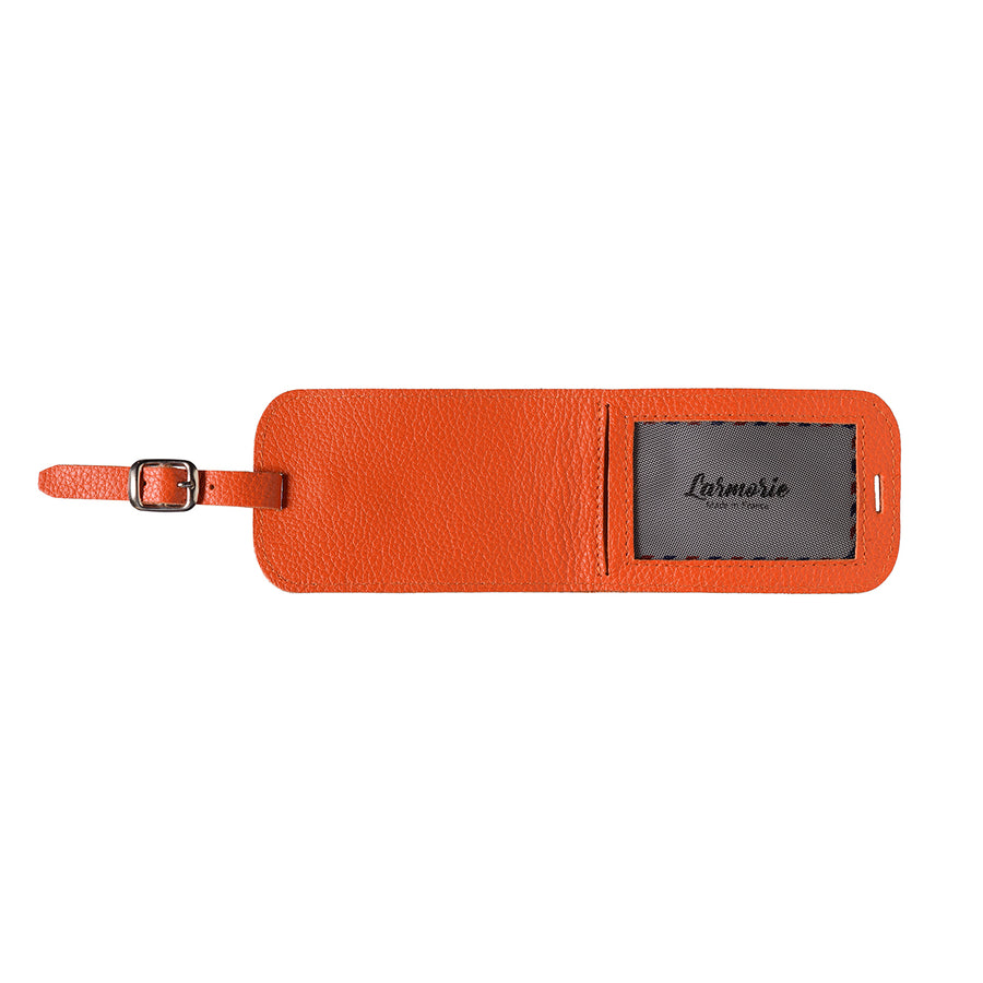 Jules Grained Leather Coral Bohemian Address Holder Personalized