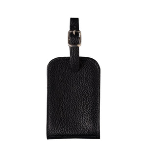 Jules Grained Leather Address Holder Black is black Personalized