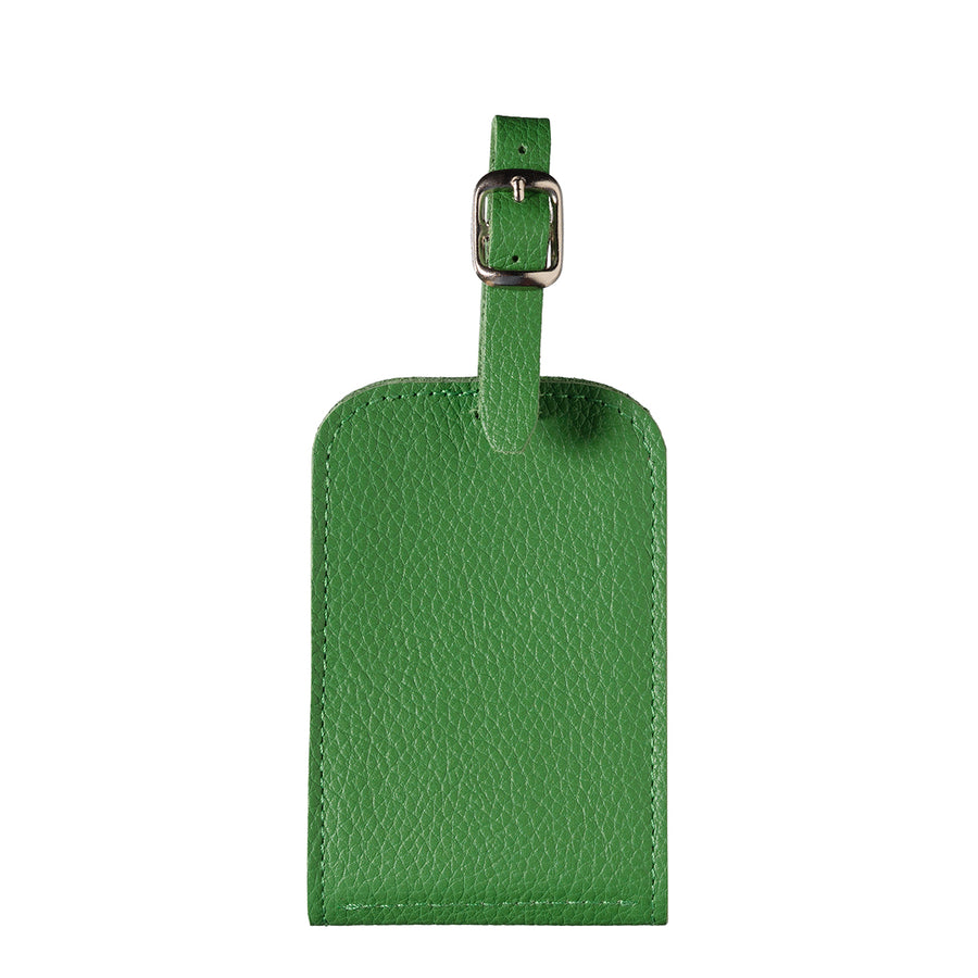 Jules Grained Leather Personalized Meadow Green Address Holder