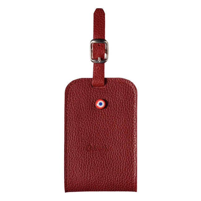 Jules Grained Leather Personalized Red Vine Address Holder