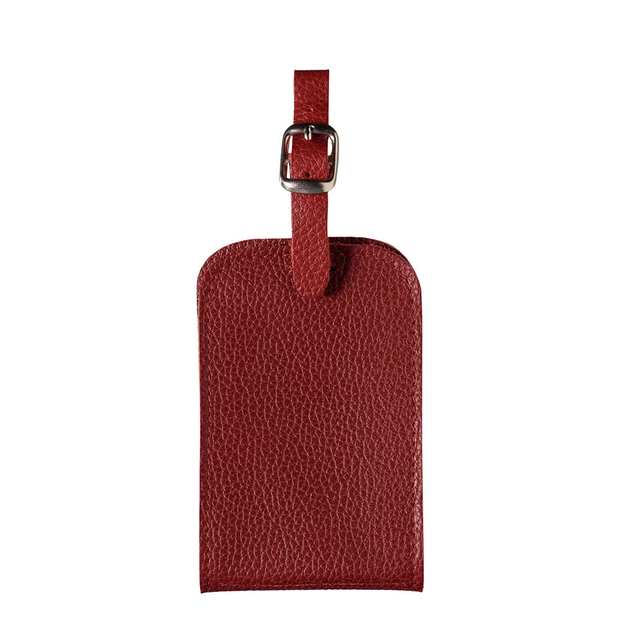 Jules Grained Leather Red Vine Address Holder